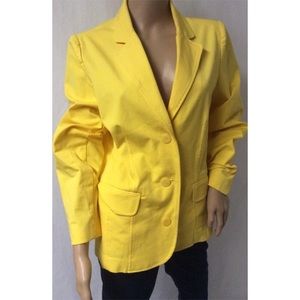 Bright yellow boyfriend blazer